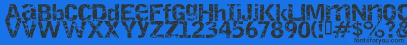 Destroy Font – Black Fonts on Blue Background