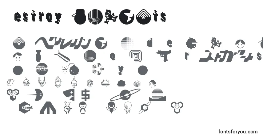 DestroyDingbats (124971) Font – alphabet, numbers, special characters