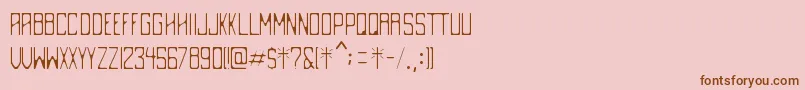 Police DestrucciРІn – polices brunes sur fond rose