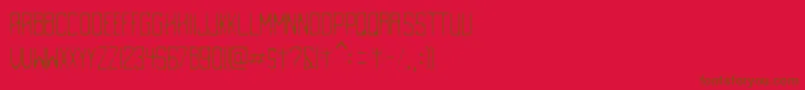 Police DestrucciРІn – polices brunes sur fond rouge