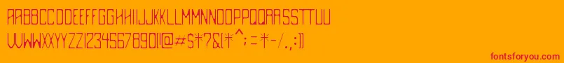 DestrucciРІn Font – Red Fonts on Orange Background