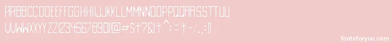フォントDestrucciРІn – ピンクの背景に白い文字
