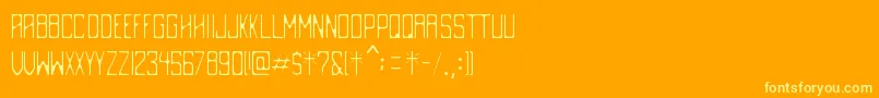 DestrucciРІn Font – Yellow Fonts on Orange Background
