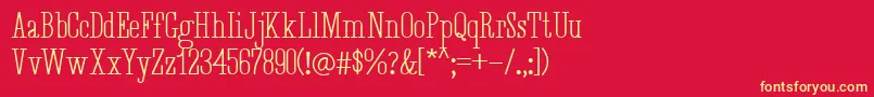 Desuka Slab Demo Font – Yellow Fonts on Red Background