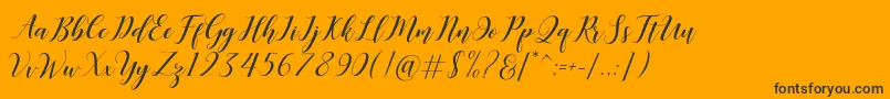 Desyanti Font – Black Fonts on Orange Background