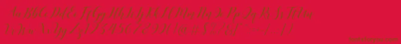 Czcionka Desyanti – brązowe czcionki na czerwonym tle