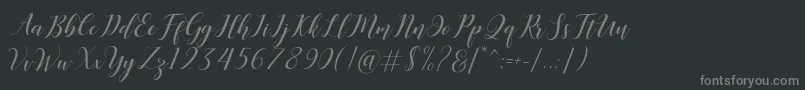 Desyanti Font – Gray Fonts on Black Background