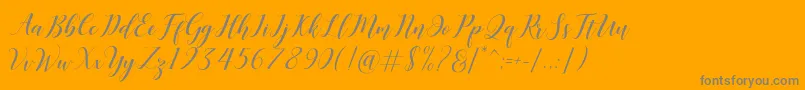 Desyanti Font – Gray Fonts on Orange Background