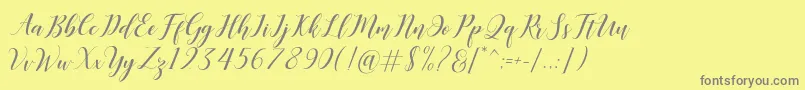 Desyanti Font – Gray Fonts on Yellow Background