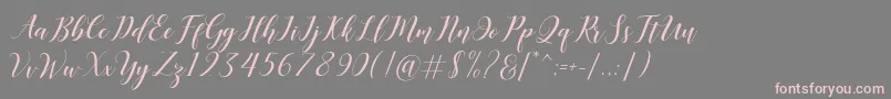 Weitere Informationen zur Desyanti-Schriftart Desyanti-Schriftart – Rosa Schriften auf grauem Hintergrund
