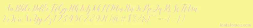 Подробнее о шрифте Desyanti Шрифт Desyanti – розовые шрифты на жёлтом фоне