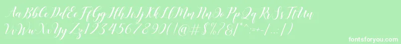 Desyanti Font – White Fonts on Green Background