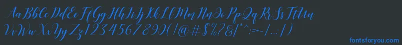 Desyanti Font – Blue Fonts on Black Background