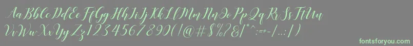 Desyanti Font – Green Fonts on Gray Background
