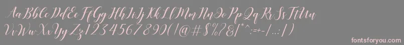 Desyanti Font – Pink Fonts on Gray Background