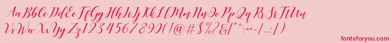 Desyanti Font – Red Fonts on Pink Background