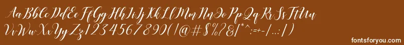 Desyanti Font – White Fonts on Brown Background