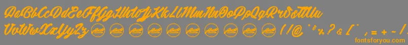 Fonte Detective Bildo 2 PersonalUseOnly – fontes laranjas em um fundo cinza