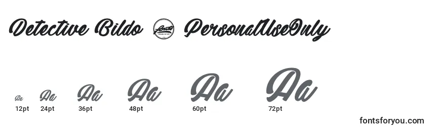 Detective Bildo 2 PersonalUseOnly Font Sizes