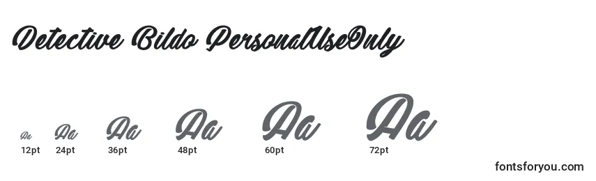 Detective Bildo PersonalUseOnly Font Sizes