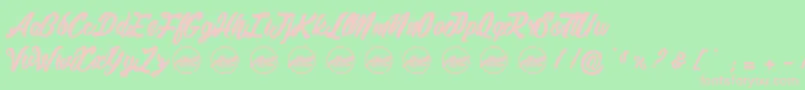 Detrimental PersonalUseOnly Font – Pink Fonts on Green Background