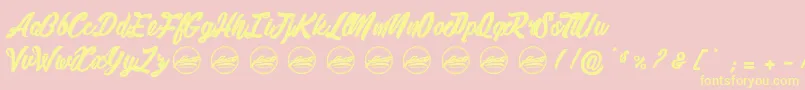 Detrimental PersonalUseOnly Font – Yellow Fonts on Pink Background