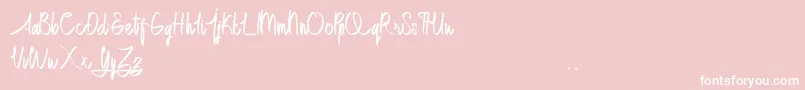 Dettallia Personal Use Only-Schriftart – Weiße Schriften auf rosa Hintergrund