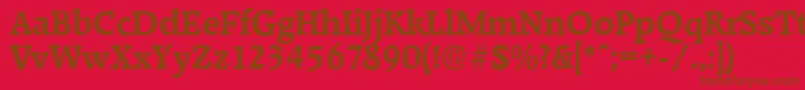 RaleighserialBold Font – Brown Fonts on Red Background