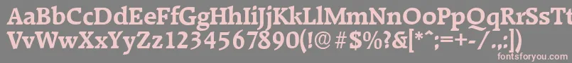 RaleighserialBold-Schriftart – Rosa Schriften auf grauem Hintergrund