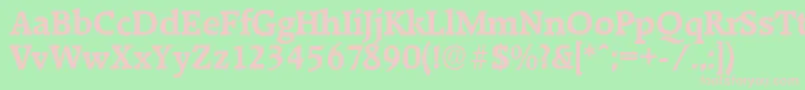RaleighserialBold Font – Pink Fonts on Green Background