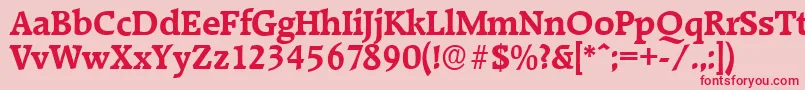 RaleighserialBold Font – Red Fonts on Pink Background