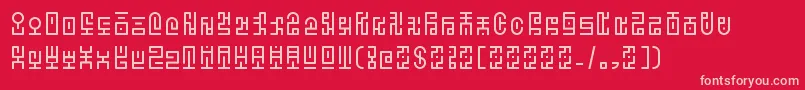 fuente Deus Antics Mac – Fuentes Rosadas Sobre Fondo Rojo