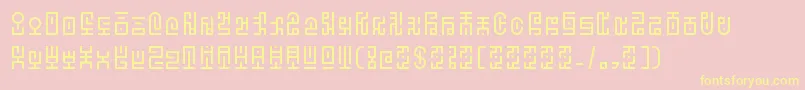 Deus Antics Mac Font – Yellow Fonts on Pink Background