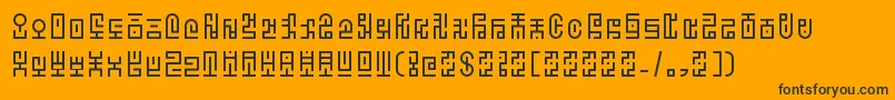 Deus Antics Font – Black Fonts on Orange Background