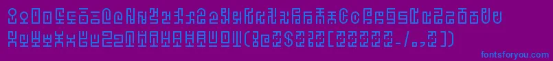 Deus Antics Font – Blue Fonts on Purple Background