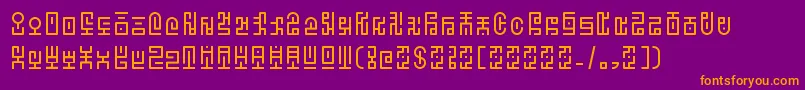 Deus Antics Font – Orange Fonts on Purple Background