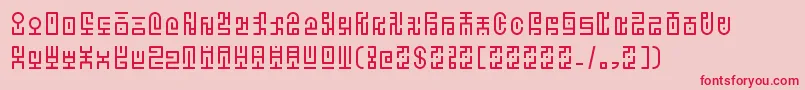 Deus Antics Font – Red Fonts on Pink Background