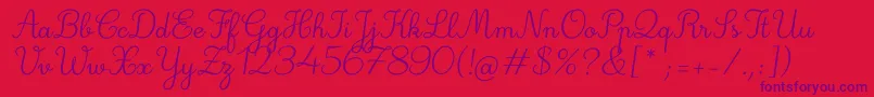 fuente Deuxieme Rang Italic – Fuentes Moradas Sobre Fondo Rojo