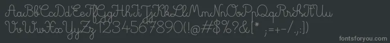 Deuxieme Rang Original Font – Gray Fonts on Black Background