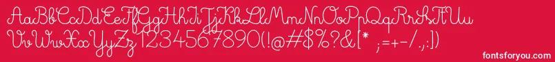 Deuxieme Rang Original Font – White Fonts on Red Background