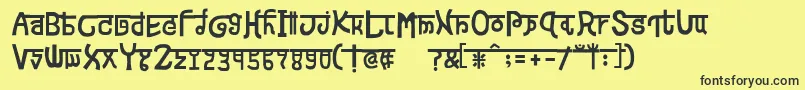 devanagarish Font – Black Fonts on Yellow Background