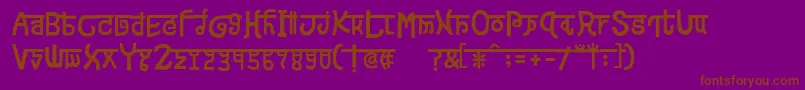 devanagarish Font – Brown Fonts on Purple Background