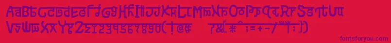 devanagarish Font – Purple Fonts on Red Background