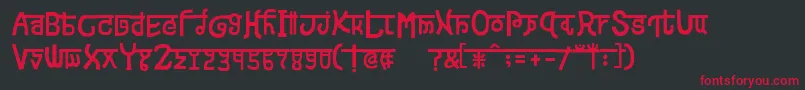 devanagarish Font – Red Fonts on Black Background
