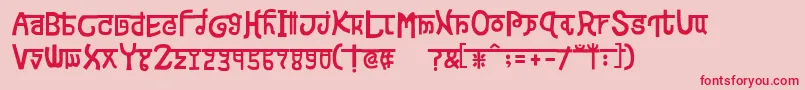 devanagarish Font – Red Fonts on Pink Background
