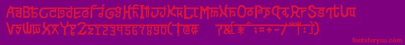 devanagarish Font – Red Fonts on Purple Background