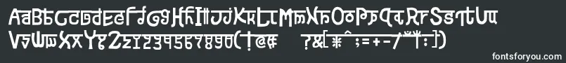 フォントdevanagarish – 黒い背景に白い文字