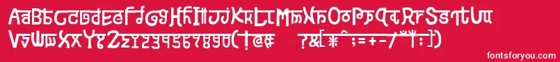 devanagarish Font – White Fonts on Red Background
