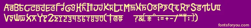 devanagarish-fontti – keltaiset fontit violetilla taustalla