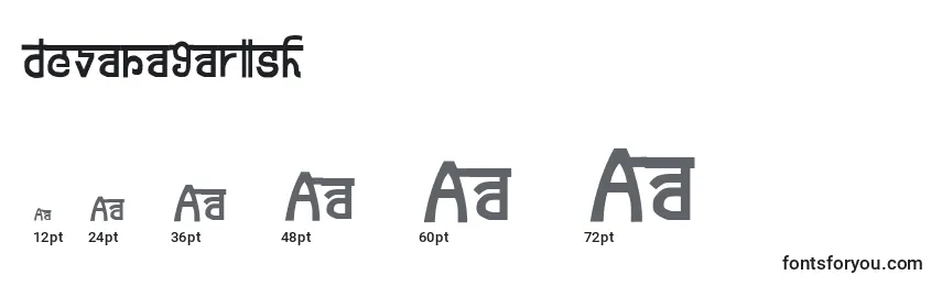 Größen der Schriftart Devanagarish (124986)